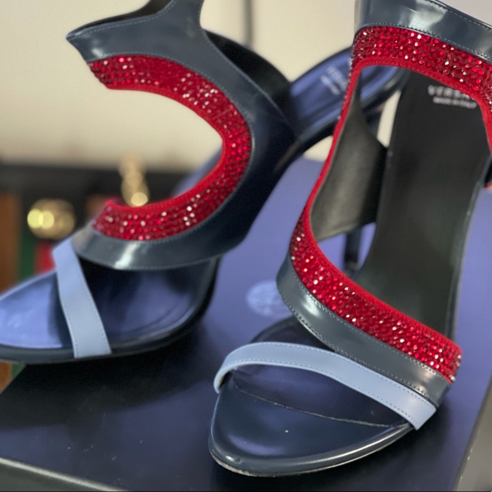 Versace sandal Red crystals Open toe